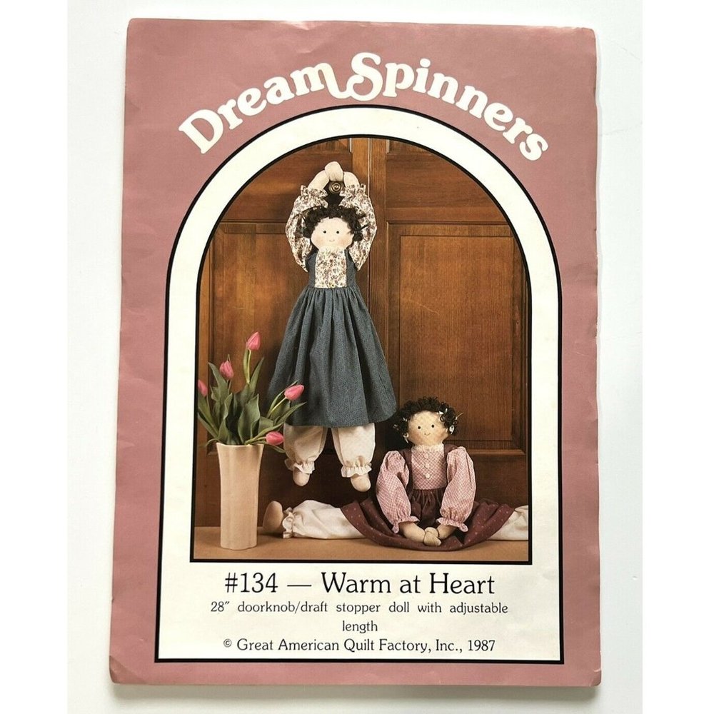 Vintage 1987 Dream Spinners #134 "Warm At Heart" Pattern 28" Door Stopper Doll